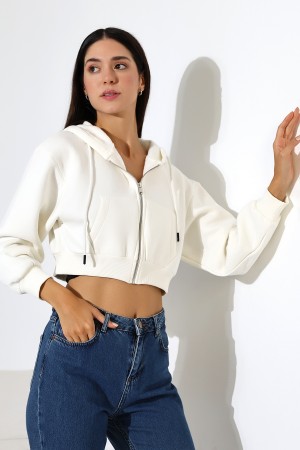 21652 KADIN 3 İP PENYE COMP. ŞARD. METAL FERMUARLI KAPŞONLU KANG CEPLİ GENİŞ SALAŞ KISA METAL FERM  SWEATSHIRT 21652 KADIN 3 İP PENYE COMP. ŞARD. METAL FERMUARLI KAPŞONLU KANG CEPLİ GENİŞ SALAŞ KISA METAL FERM  SWEATSHIRT