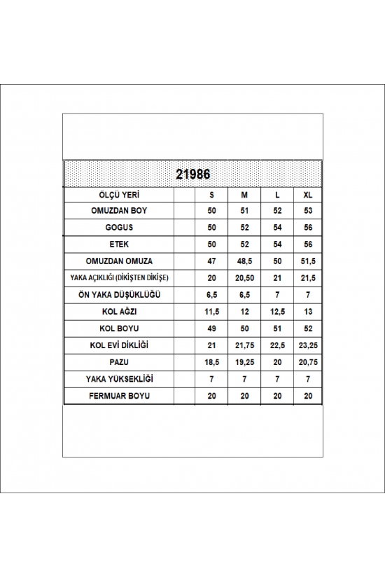 21986 KADIN SELANİK FERMUARLI GÖMLEK YAKA SWETSHIRT 