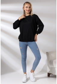 20814 KADIN OVERSİZE 2İP SALAŞ GENİŞ SWETSHIRT