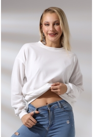 20814 KADIN OVERSİZE 2İP SALAŞ GENİŞ SWETSHIRT
