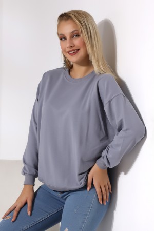 20814 KADIN OVERSİZE 2İP SALAŞ GENİŞ SWETSHIRT 20814 KADIN OVERSİZE 2İP SALAŞ GENİŞ SWETSHIRT