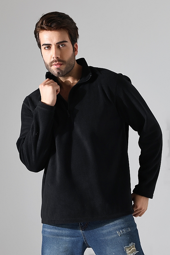 21855 ERKEK POLAR KUMAŞ KAMYONCU HAKİM YAKA SWETSHIRT 