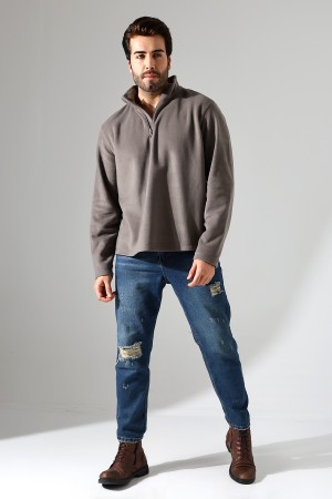 21855 ERKEK POLAR KUMAŞ KAMYONCU HAKİM YAKA SWEATSHIRT  21855 ERKEK POLAR KUMAŞ KAMYONCU HAKİM YAKA SWEATSHIRT