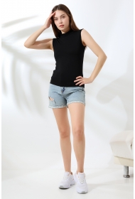 21757 KADIN KOLSUZ YARIM BALIKCI LYC VSK BLUZ 