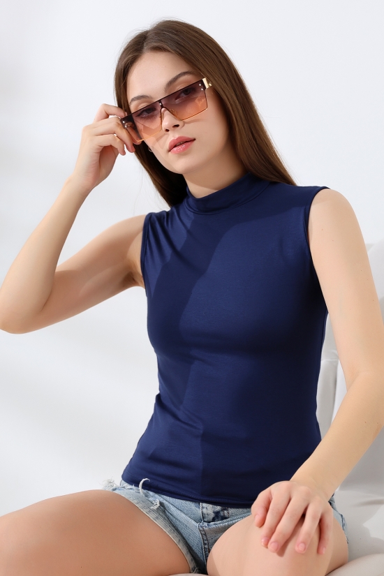 21757 KADIN KOLSUZ YARIM BALIKCI LYC VSK BLUZ 