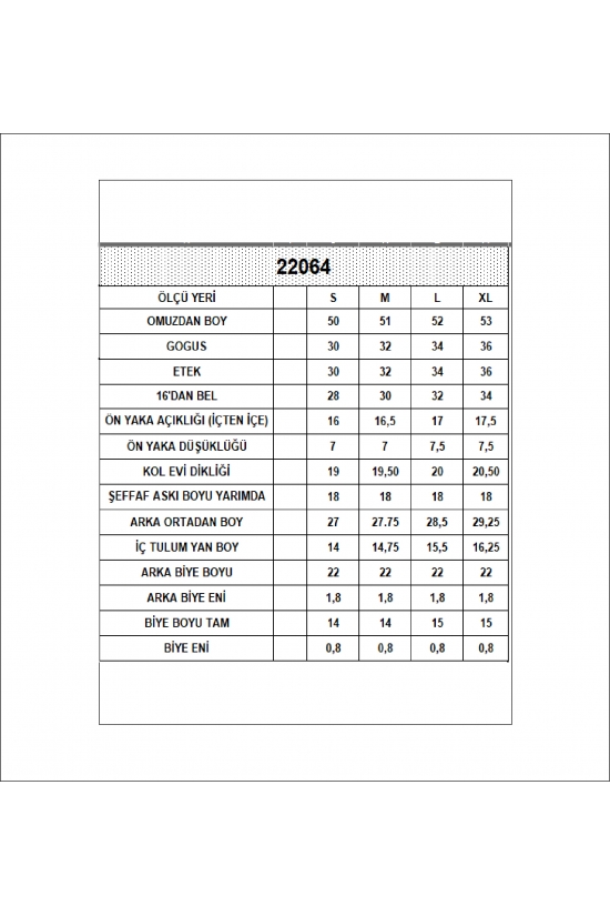 22064  KADIN LYC RİB KOMPAKT ARKADAN TEKBİYEASKI ÖNDEN AYRIK BİYE ASKILI ATLET 