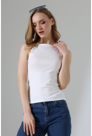 22110  KADIN LYC RİB KOMPAKT KOLSUZ KISA BİYE ASKILI ATLET 