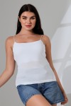 21563  BAYAN LYC COMP. LASTİK İP ASKILI KISA CROP TULUM ATLET 