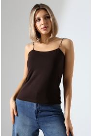 21563  KADIN LYC COMP. LASTİK İP ASKILI KISA CROP TULUM ATLET 