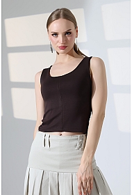 22072 KADIN DOUBLEFACE YUMUŞAK DOKU TULUM ÖNÜ PARÇALI ATLET