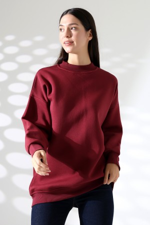 21910 KADIN 3 İP ŞARDONLU PENYE COMP YARIM BALIKCI SALAŞ OVERSİZE TUNİK SWEATSHIRT 21910 KADIN 3 İP ŞARDONLU PENYE COMP YARIM BALIKCI SALAŞ OVERSİZE TUNİK SWEATSHIRT