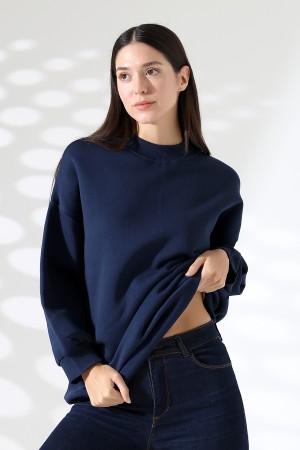21910 KADIN 3 İP ŞARDONLU PENYE COMP YARIM BALIKCI SALAŞ OVERSİZE TUNİK SWEATSHIRT 21910 KADIN 3 İP ŞARDONLU PENYE COMP YARIM BALIKCI SALAŞ OVERSİZE TUNİK SWEATSHIRT