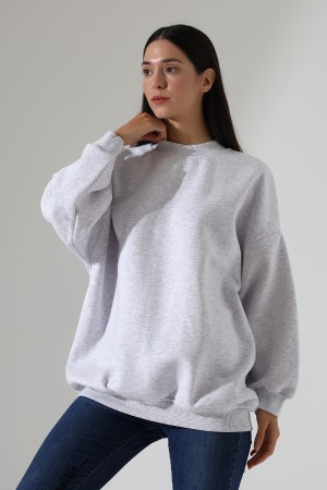 21910 KADIN 3 İP ŞARDONLU PENYE COMP YARIM BALIKCI SALAŞ OVERSİZE TUNİK SWEATSHIRT 21910 KADIN 3 İP ŞARDONLU PENYE COMP YARIM BALIKCI SALAŞ OVERSİZE TUNİK SWEATSHIRT