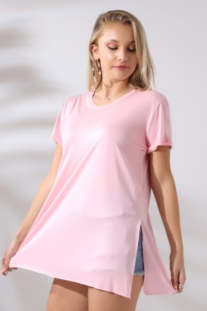 19598 KADIN KISA KOL KATLAMA. YANL YARI DİKİŞSİZ VE YIRTM.VSK BİSİKLET YAKA TUNİK TSHIRT 19598 KADIN KISA KOL KATLAMA. YANL YARI DİKİŞSİZ VE YIRTM.VSK BİSİKLET YAKA TUNİK TSHIRT