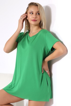 19598 KADIN KISA KOL KATLAMA. YANL YARI DİKİŞSİZ VE YIRTM.VSK BİSİKLET YAKA TUNİK TSHIRT 19598 KADIN KISA KOL KATLAMA. YANL YARI DİKİŞSİZ VE YIRTM.VSK BİSİKLET YAKA TUNİK TSHIRT