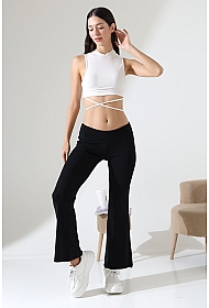 21943 KADIN FULL LYC RİB PAÇASI GENİŞ PANTOLON