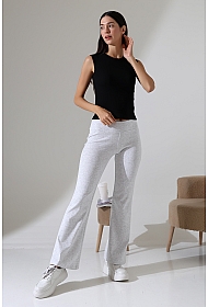 21943 KADIN FULL LYC RİB PAÇASI GENİŞ PANTOLON