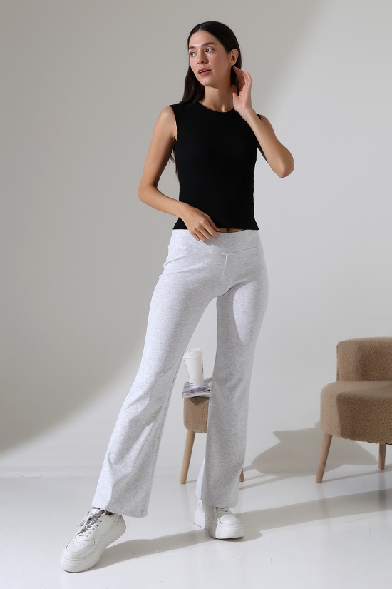 21943 KADIN FULL LYC RİB PAÇASI GENİŞ PANTOLON