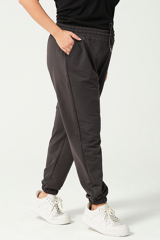 21633BB BÜYÜK BEDEN KADIN FULL LYC PENYE KOMPAKT 2 İPLİK CEPLİ PAÇASI LAST. EŞOFMAN PANTOLON 