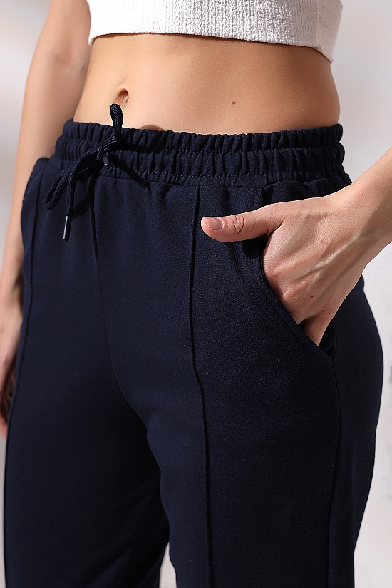 21304  BAYAN CEPLİ ÖNÜ ÇIMALI PAÇASI LAST.GENİŞ 2 İP PANTOLON 