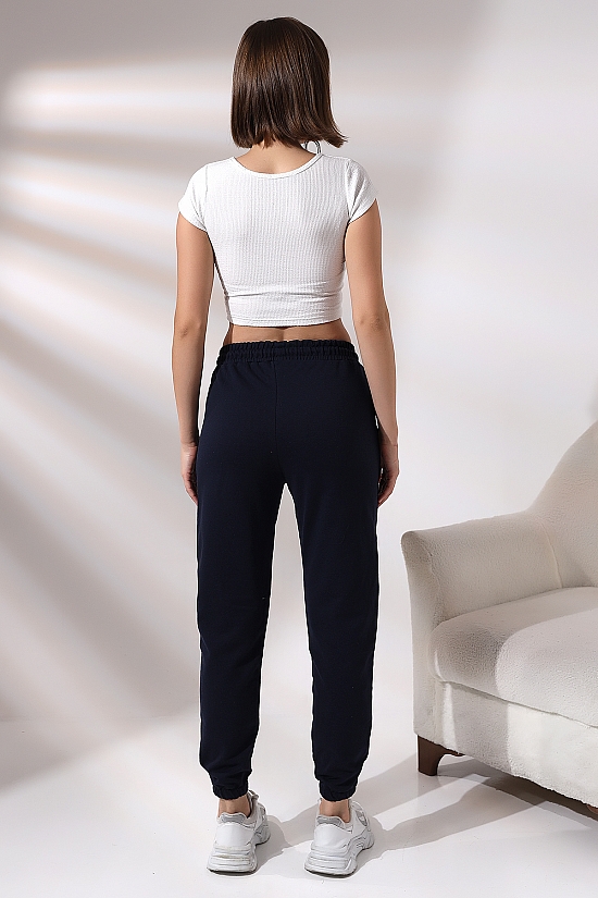 21304  BAYAN CEPLİ ÖNÜ ÇIMALI PAÇASI LAST.GENİŞ 2 İP PANTOLON 