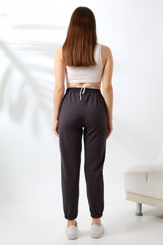 21633 KADIN FULL LYC PENYE COMPACKT 2 İPLİK CEPLİ PAÇASI LAST. EŞOFMAN PANTOLON 