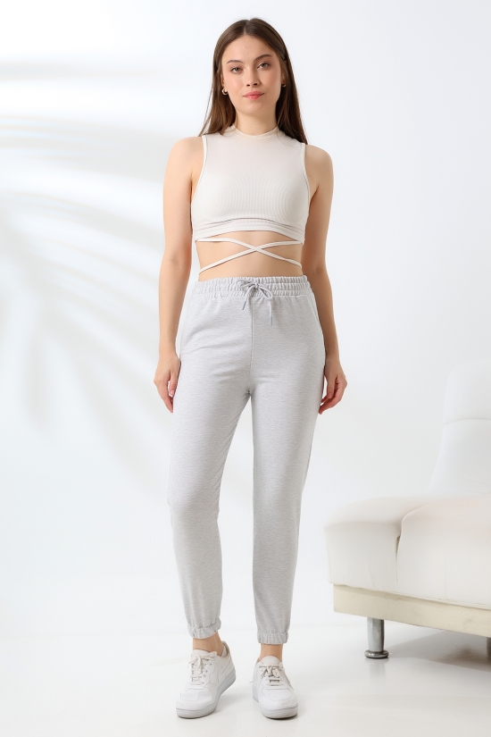 21633 KADIN FULL LYC PENYE COMPACKT 2 İPLİK CEPLİ PAÇASI LAST. EŞOFMAN PANTOLON 