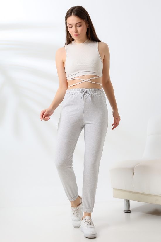 21633 KADIN FULL LYC PENYE COMPACKT 2 İPLİK CEPLİ PAÇASI LAST. EŞOFMAN PANTOLON 