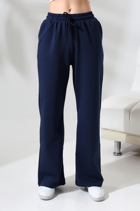 21655 KADIN FULL LYC PENYE COMPACKT 2 İPLİK CEPLİGENİŞ  PAÇASI AÇIK PANTOLON 