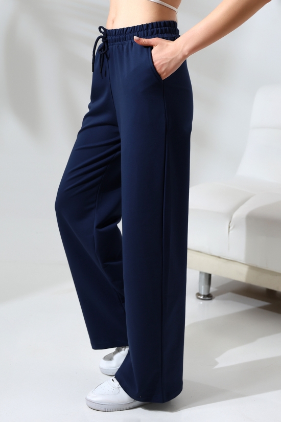 21655 KADIN FULL LYC PENYE COMPACKT 2 İPLİK CEPLİGENİŞ  PAÇASI AÇIK PANTOLON 