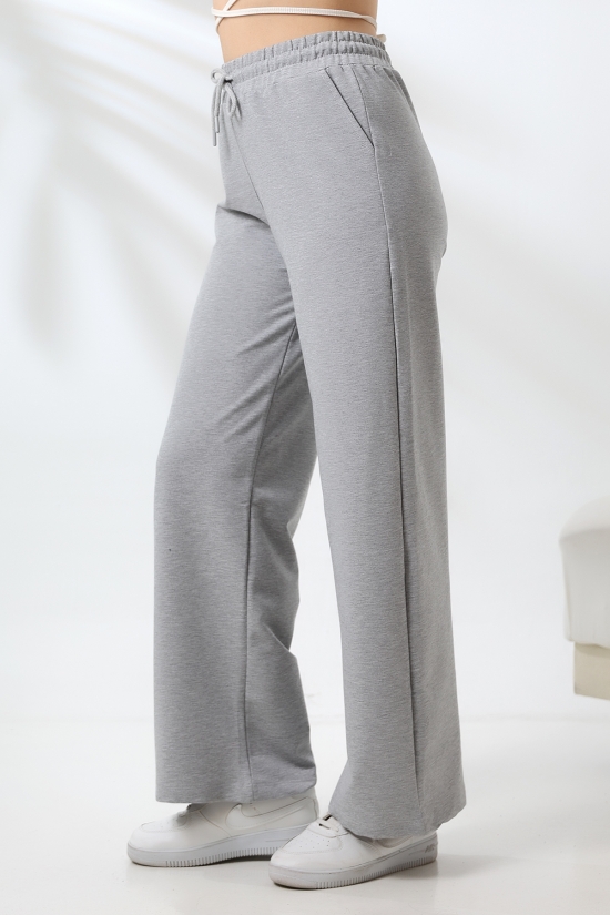 21655 KADIN FULL LYC PENYE COMPACKT 2 İPLİK CEPLİGENİŞ  PAÇASI AÇIK PANTOLON 