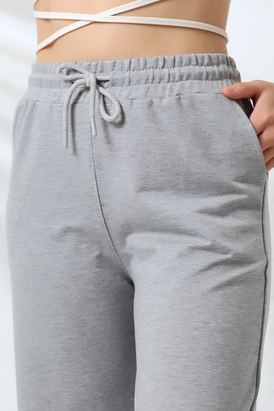 21655 KADIN FULL LYC PENYE COMPACKT 2 İPLİK CEPLİGENİŞ  PAÇASI AÇIK PANTOLON 