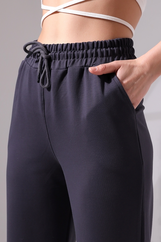 21655 KADIN FULL LYC PENYE COMPACKT 2 İPLİK CEPLİGENİŞ  PAÇASI ACIK PANTOLON 