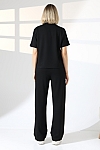 22056 KADIN DOUBLEFACE YUMUŞAK DOKULU KUMAŞ KISAKOL TSHIRT VE ALTI CEPLİ PAÇA AÇIK SALAŞ PANTOLON ALT ÜST TAKIM 