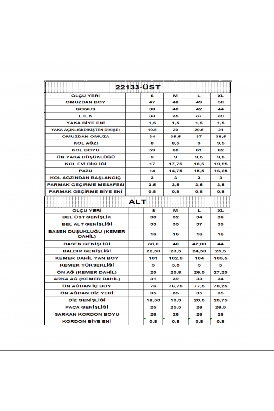 22133 KADIN PARMAK GEÇMELİ UZUN KOL TSHIRT VE ALT PANTOLON FULL LYC RİBANA TAKIM 