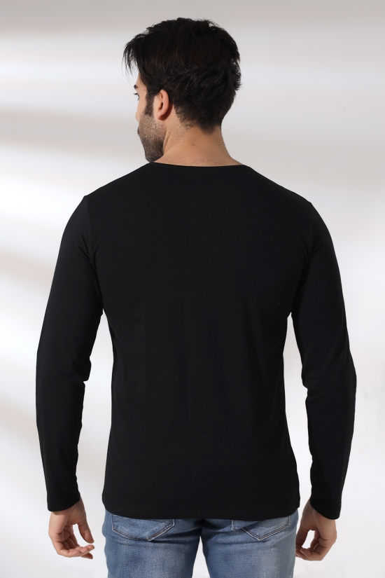 21483 ERKEK REGULAR FİT UZUN KOL BİSİKLET YAKA TSHIRT