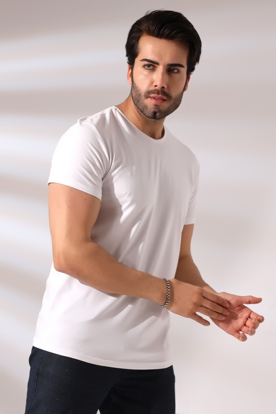 19953 ERKEK REGULAR FİT KISA KOL V YAKA TSHIRT