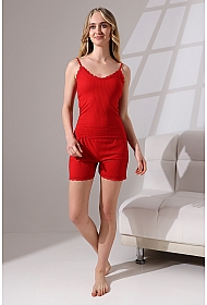 21676 KADIN  ATLET VE ŞORT PACASI DANTELLİ 7X4.MİKRO LYC KAŞG.ŞORTLU ATLET TAKIM 