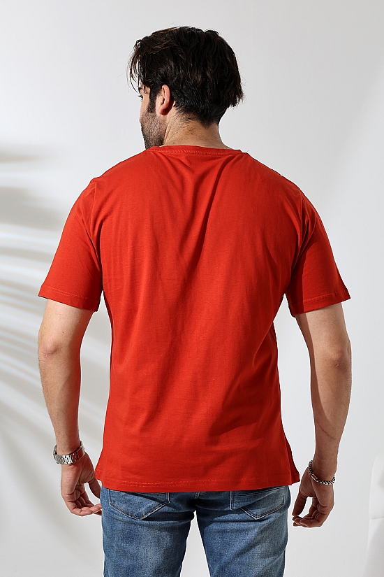 21751  ERKEK BASİC COMFOFRT FİT  KISA KOL BİSİKLET YAKA PAMUKLU TSHIRT 