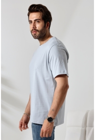 21751  ERKEK BASİC COMFOFRT FİT  KISA KOL BİSİKLET YAKA PAMUKLU TSHIRT 