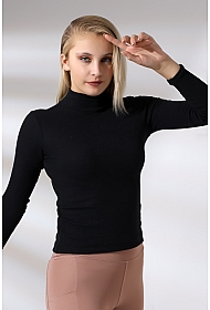 20535  KADIN YARIM BALIKÇI 2X2  UZUN KOL  LYC KAŞKORSE TSHIRT 