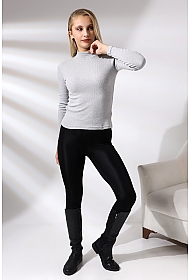 20535  KADIN YARIM BALIKÇI 2X2  UZUN KOL  LYC KAŞKORSE TSHIRT 