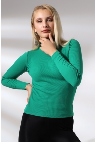 20535  KADIN YARIM BALIKÇI 2X2  UZUN KOL  LYC KAŞKORSE TSHIRT 