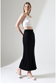 21921 KADIN FULL LYC VSKRİBANA TEK YIRTMAÇLI UZUN  ETEK 