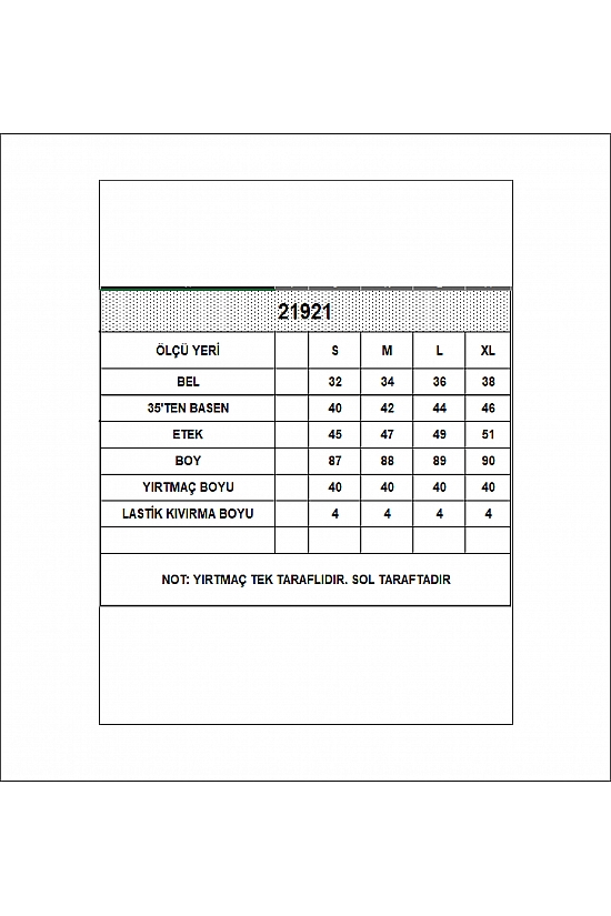 21921 KADIN FULL LYC VSKRİBANA TEK YIRTMAÇLI UZUN  ETEK 
