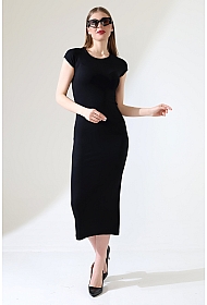 21898 KADIN FULL LYC VİSK.RİBANA KOLUBEDENDE UZUN ELBİSE  