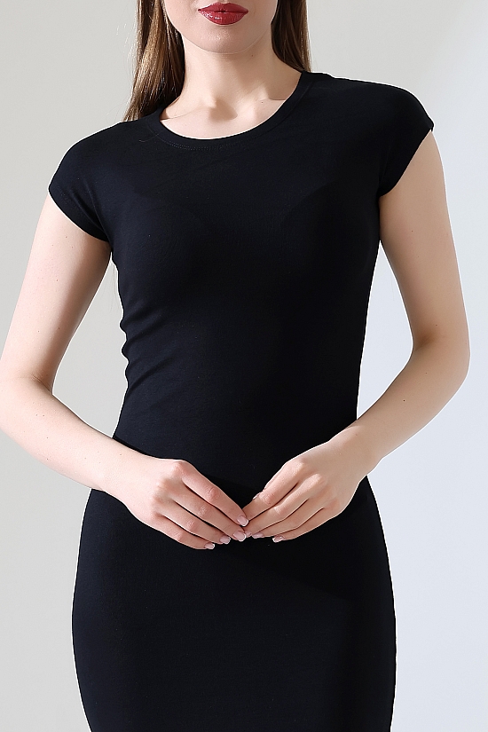 21898 KADIN FULL LYC VİSK.RİBANA KOLUBEDENDE UZUN ELBİSE  