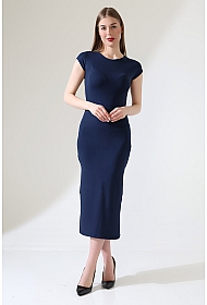 21898 KADIN FULL LYC VİSK.RİBANA KOLUBEDENDE UZUN ELBİSE  