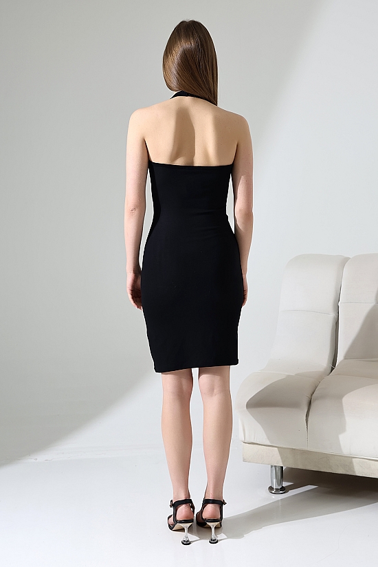 21924  KADIN FULL LYC VİSK.RİBANA BOYDAN ASKILI KOLSUZ ELBİSE  