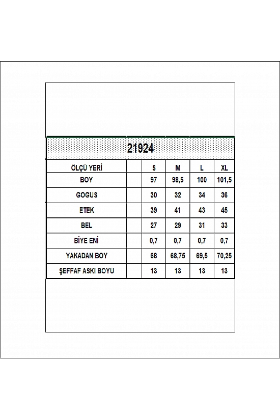 21924  KADIN FULL LYC VİSK.RİBANA BOYDAN ASKILI KOLSUZ ELBİSE  